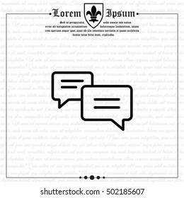 Web line icon. Dialog