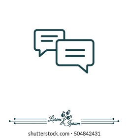Web line icon. Dialog