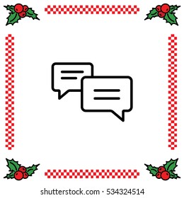 Web line icon. Dialog