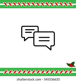 Web line icon. Dialog