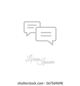 Web line icon. Dialog
