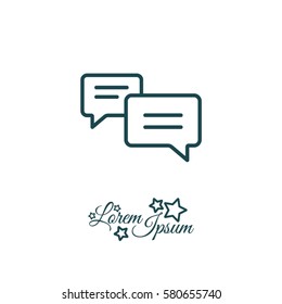 Web line icon. Dialog