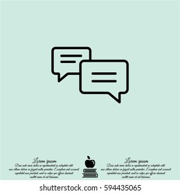 Web line icon. Dialog