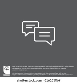 Web line icon. Dialog
