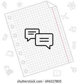 Web line icon. Dialog