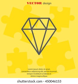 Web line icon. Diamond