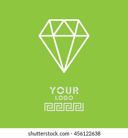 Web line icon. Diamond