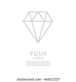 Web line icon. Diamond
