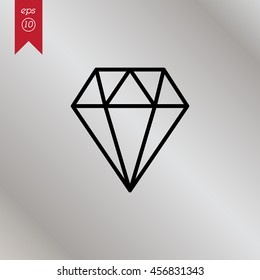 Web line icon. Diamond
