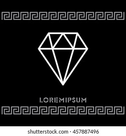 Web line icon. Diamond