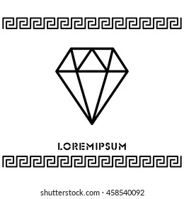 Web line icon. Diamond