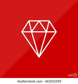 Web line icon. Diamond