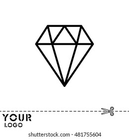 Web line icon. Diamond