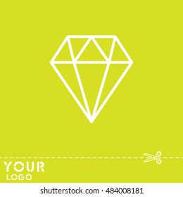 Web line icon. Diamond