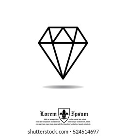 Web line icon. Diamond