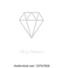 Web line icon. Diamond