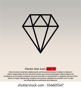 Web line icon. Diamond
