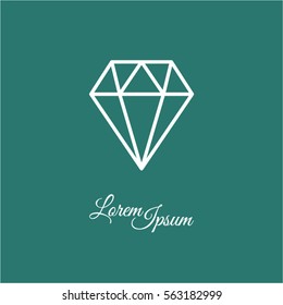 Web line icon. Diamond