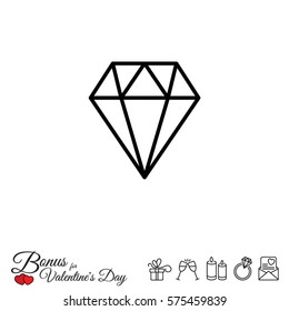 Web line icon. Diamond