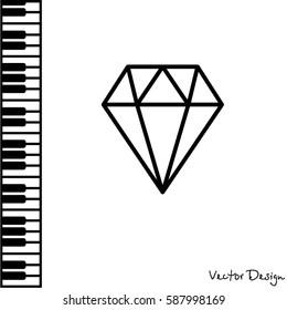 Web line icon. Diamond