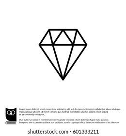 Web line icon. Diamond