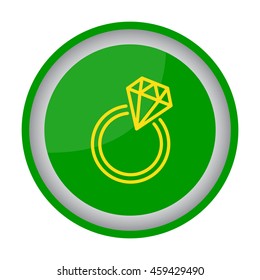 Web line icon. Diamond ring.
