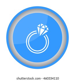 Web line icon. Diamond ring.