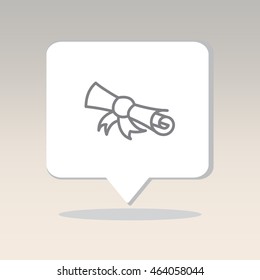 Web line icon. Diploma