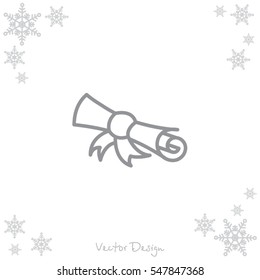 Web line icon. Diploma