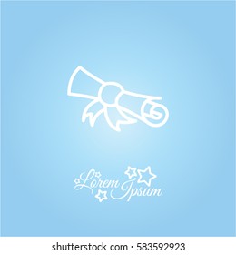 Web line icon. Diploma