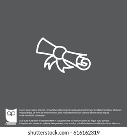 Web line icon. Diploma
