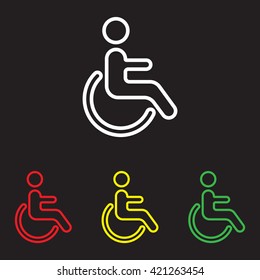 Web line icon. Disabled