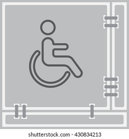 Web line icon. Disabled