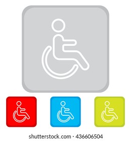 Web line icon. Disabled