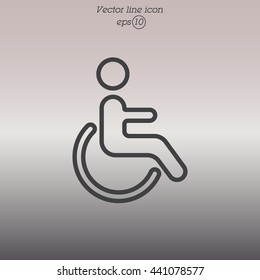 Web line icon. Disabled