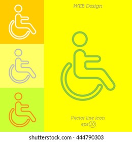Web line icon. Disabled