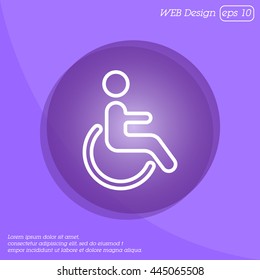 Web line icon. Disabled