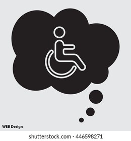 Web line icon. Disabled