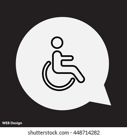 Web line icon. Disabled