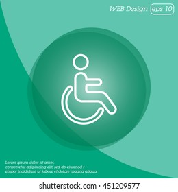 Web line icon. Disabled