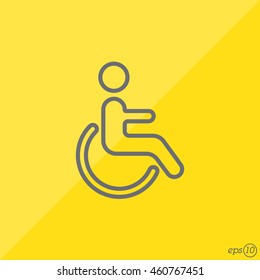 Web line icon. Disabled