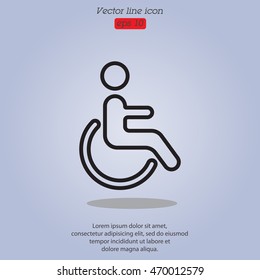 Web line icon. Disabled