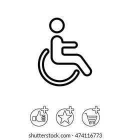 Web line icon. Disabled