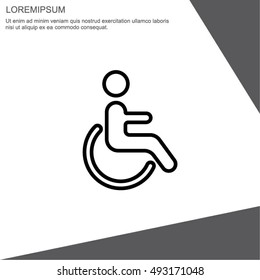 Web line icon. Disabled