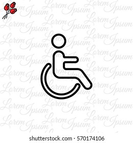 Web line icon. Disabled