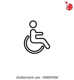 Web line icon. Disabled
