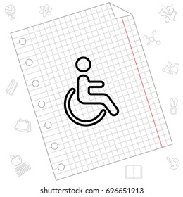 Web line icon. Disabled