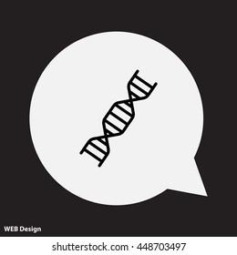Web line icon. DNA molecule