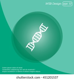 Web line icon. DNA molecule