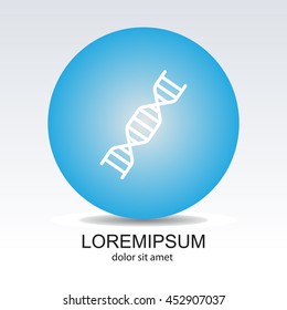 Web line icon. DNA molecule